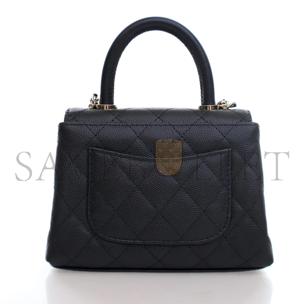 CHANEL MASTER MINI BLACK CAVIAR COCO HANDLE (14.5*11.5*5.5cm)